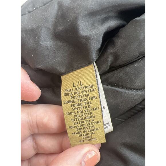 Valerie Stevens Reversible Puffer Vest Women's Size Large Leopard Black - Picture 4 of 11